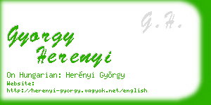 gyorgy herenyi business card